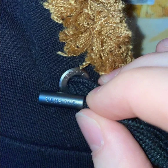 Very Rare Versace Pillow Talk Silk Paneled Fringed Hoodie - Picture 7 of 9